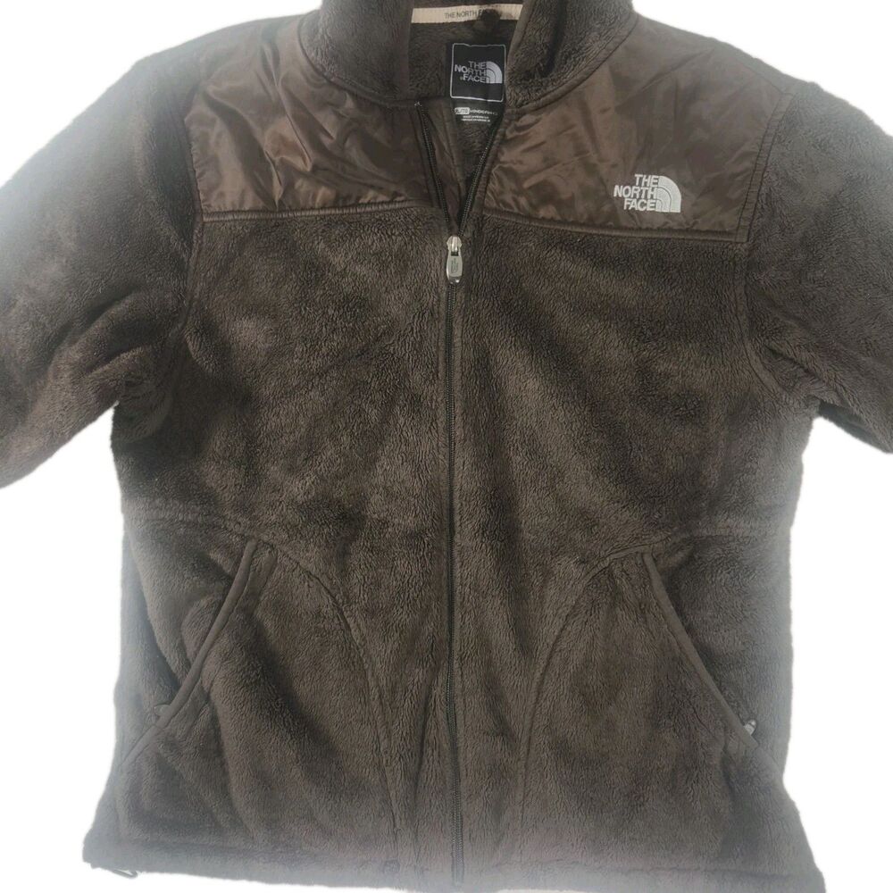 The North Face Women Size XL Brown Full Zip Fleece Lightweight Coat Sweater